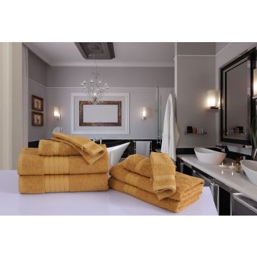 handtuch-set (8 stücke) nr:1000 ocker