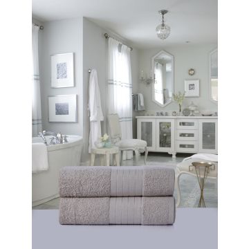 handtuch-set 70x140cm (2 stücke) nr:1000 stein