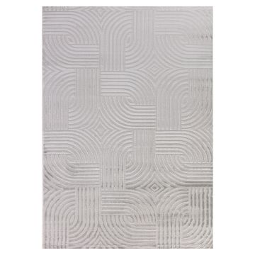 Sahara Lirix teppich kurzflor rechteckig 200x290cm silber