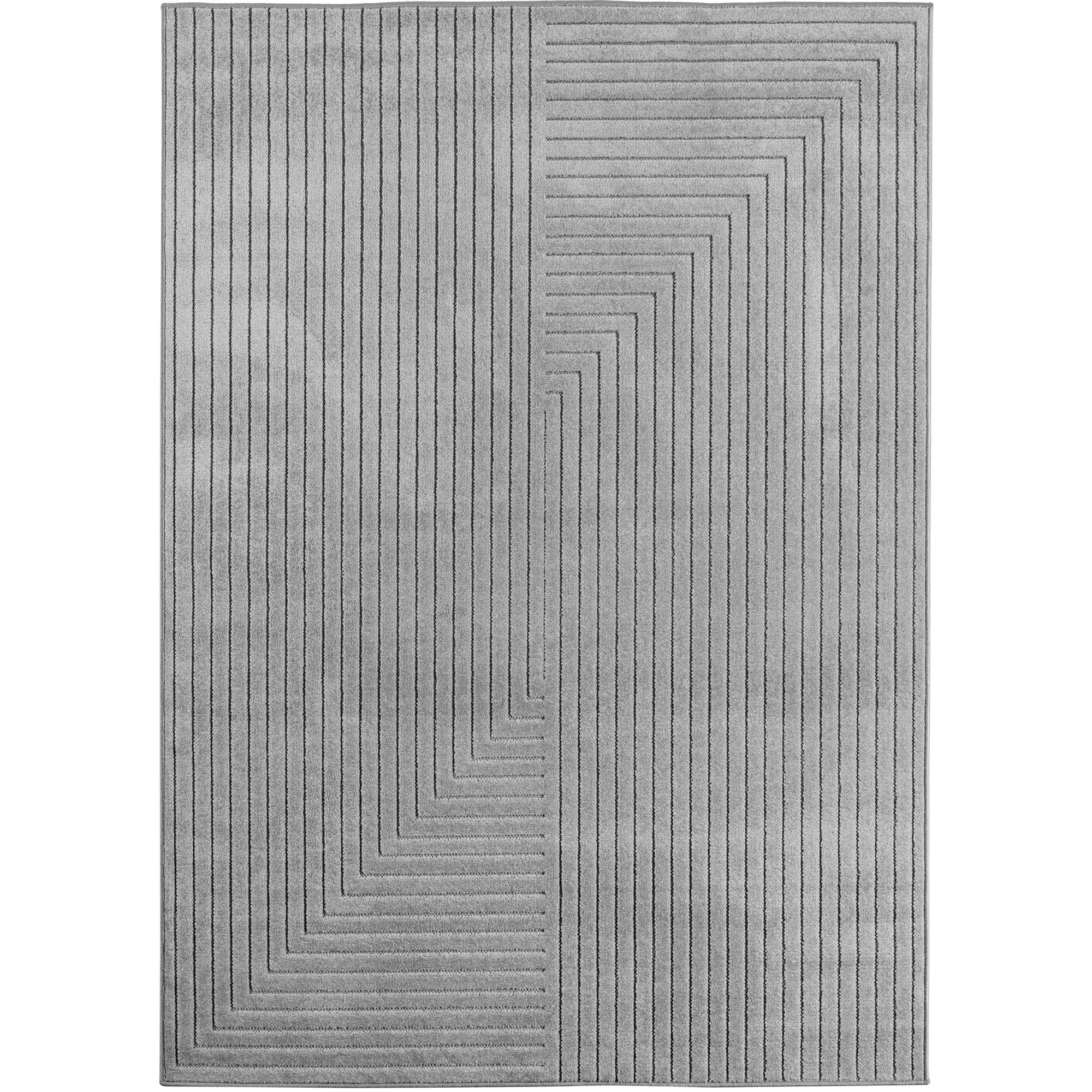 Nova Luo teppich kurzflor rechteckig 120x170cm silber