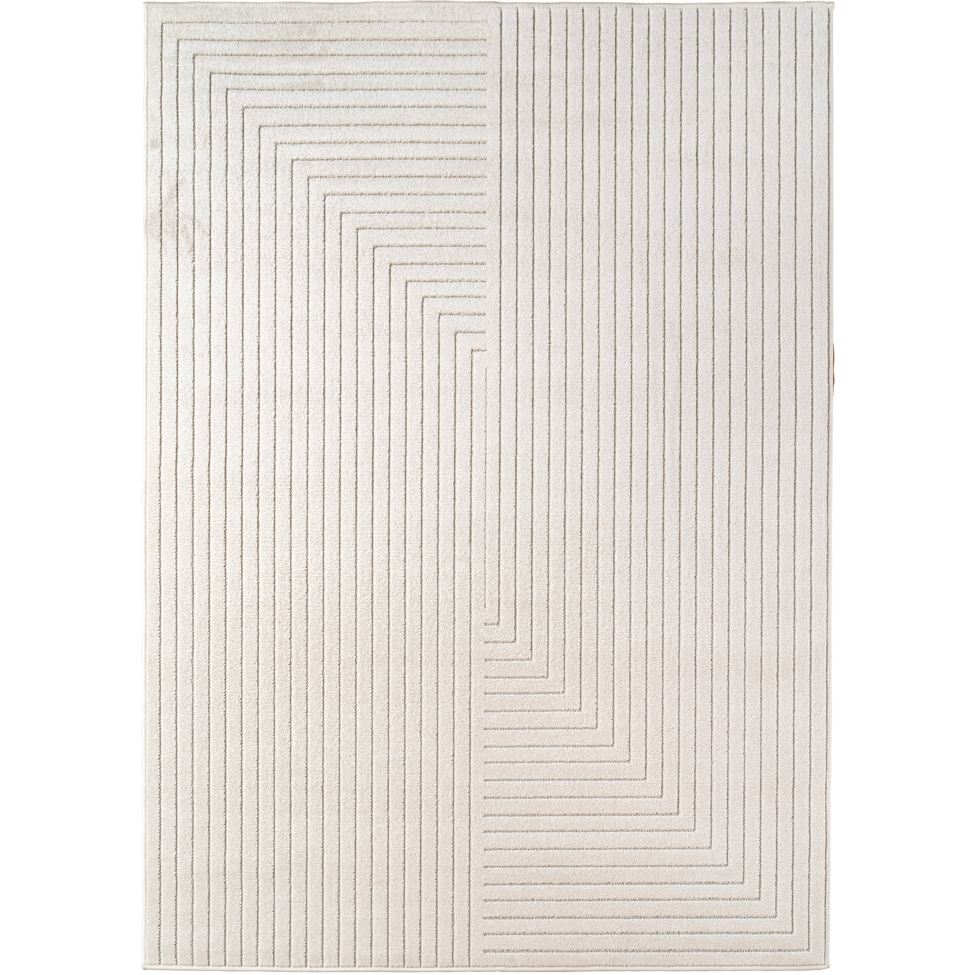 Nova Luo teppich kurzflor läufer 80x150cm creme