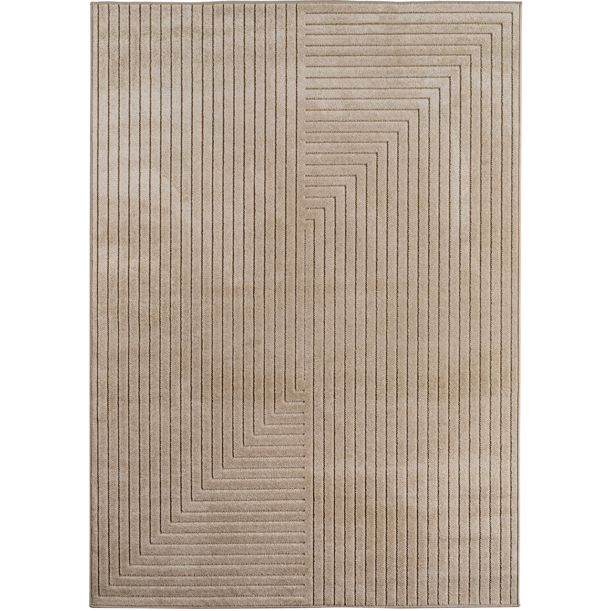 Nova Luo teppich kurzflor läufer 80x150cm beige