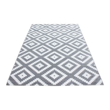 Plus Rhombus teppich kurzflor rechteckig 160x230cm grau