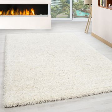 Life Shaggy teppich hochflor rechteckig 240x340cm creme