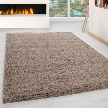 Life Shaggy teppich hochflor rechteckig 60x110cm beige