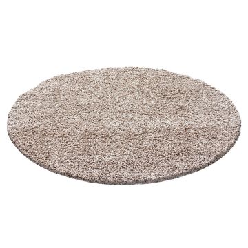 Life Shaggy teppich hochflor rund Ø 160cm beige