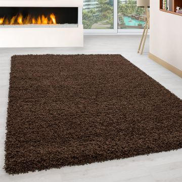 Life Shaggy teppich hochflor rechteckig 160x230cm braun