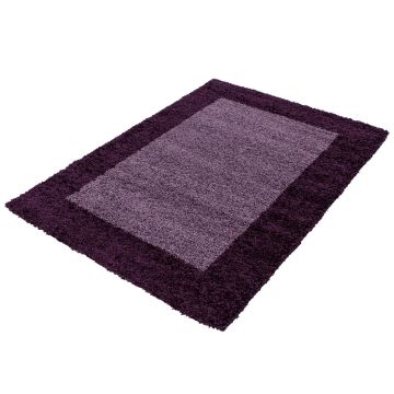 Life Shaggy Schatten teppich hochflor rechteckig 300x400cm lila