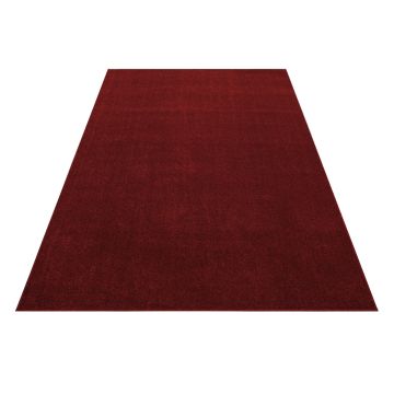 Ata teppich kurzflor rechteckig 120x170cm rot
