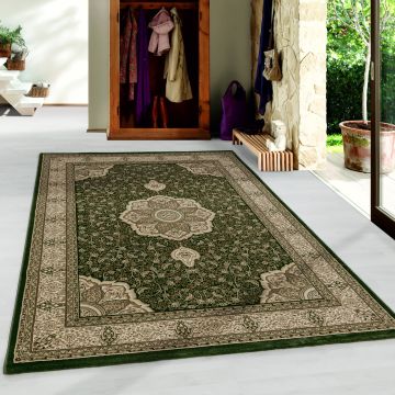 Kashmir Indi teppich kurzflor rechteckig 80x150cm grün