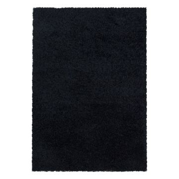 Sydney Shaggy teppich hochflor rechteckig 60x110cm schwarz
