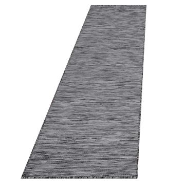 Mambo teppich flachgewebt läufer 80x250cm anthrazit