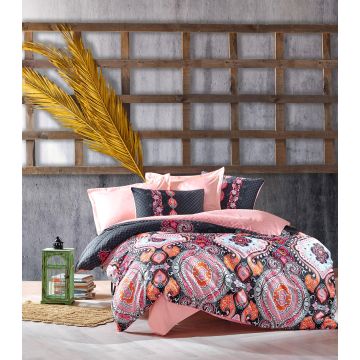 Saten Line bettwäsche-set 200x220cm satin luisa pulver