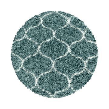Salsa Shaggy teppich hochflor rund Ø 160cm blau