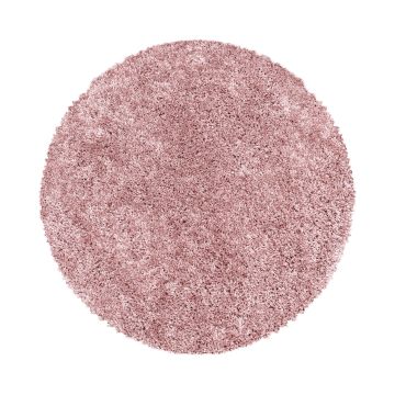 Sydney Shaggy teppich hochflor rund Ø 160cm rose