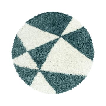 Tango Shaggy teppich hochflor rund Ø 160cm blau