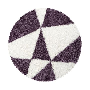 Tango Shaggy teppich hochflor rund Ø 160cm lila