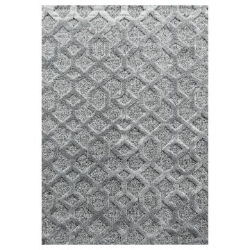 Pisa Web teppich hochflor läufer 80x250cm grau