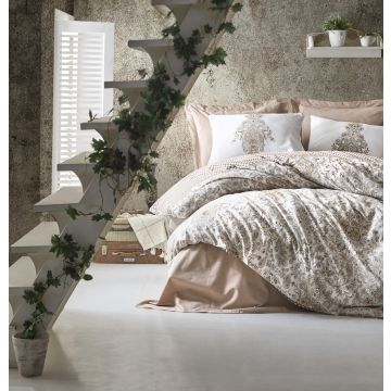 Bohem bettwäsche-set 200x220cm baumwolle renforce tamara beige