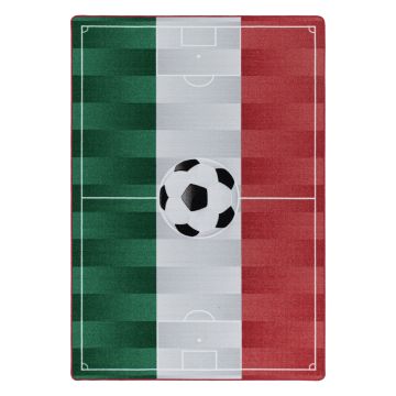 Play Fußballfeld Italien anti-rutsch kinderzimmer spielmatte schlingenflor rechteckig 80x120cm weiß