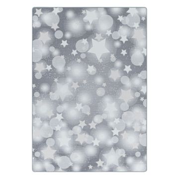 Play Sterne anti-rutsch kinderzimmer spielmatte schlingenflor rechteckig 80x120cm grau