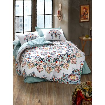 Mode Line bettwäsche-set 200x220cm baumwolle renforce sezan blau
