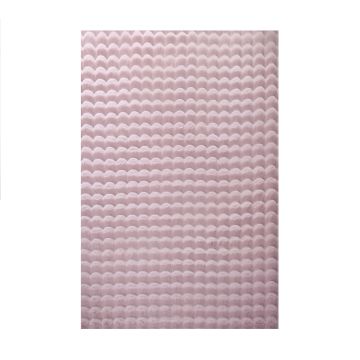 Ambiance 3D teppich fluffy hochflor läufer 80x250cm rosa
