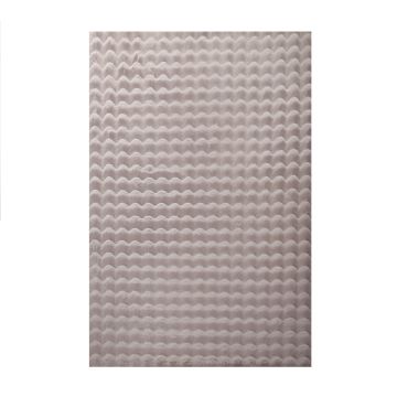 Ambiance 3D teppich fluffy hochflor läufer 80x250cm beige