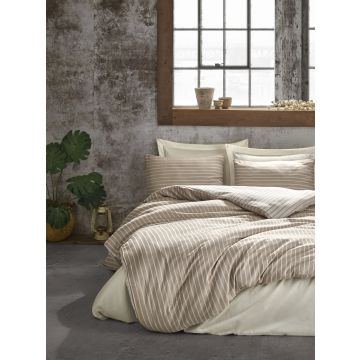 Bamboo bettwäsche-set 200x220cm satin nerz
