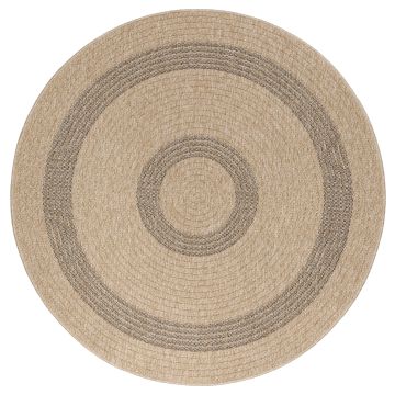Comilla Nipu teppich indoor/outdoor rund Ø 80cm jute schwarz