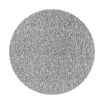 Nizza teppich schlingenflor rund Ø 160cm hellgrau