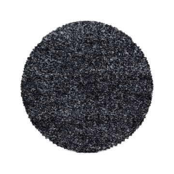 Enjoy Shaggy teppich hochflor rund Ø 120cm anthrazit