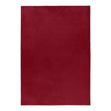 Pouffy teppich fluffy hochflor läufer 80x250cm rot