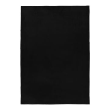 Pouffy teppich fluffy hochflor läufer 80x150cm schwarz