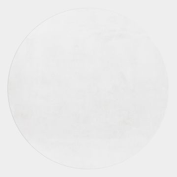 Pouffy teppich fluffy hochflor rund Ø 160cm weiß