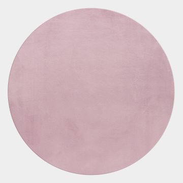 Pouffy teppich fluffy hochflor rund Ø 160cm rosa
