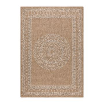 Dhaka Shapl teppich indoor/outdoor läufer 80x250cm jute beige