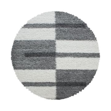 Gala Shaggy teppich hochflor rund Ø 160cm hellgrau