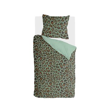 Lazy Leopard bettwäsche 140x220cm grün