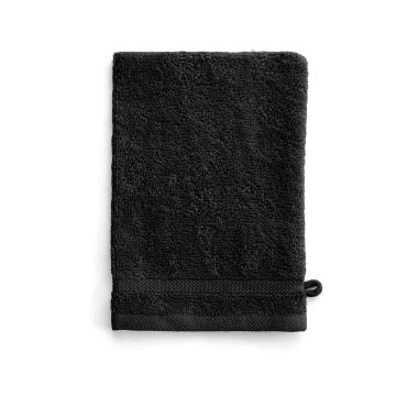 Bath Basics waschlappen/waschhandschuh 16x21cm schwarz (4 stück)