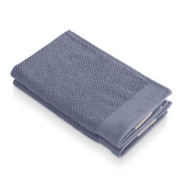 Soft Cotton Popcorn gästetuch 30x50cm blau (2 stück)