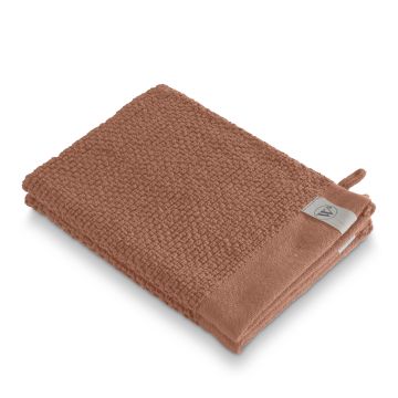 Soft Cotton Popcorn waschlappen/waschhandschuh 16x21cm terra (2 stück)
