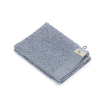 Soft Cotton waschlappen/waschhandschuh 16x21cm blau (2 stück)