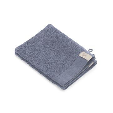 Soft Cotton waschlappen/waschhandschuh 16x21cm indigoblau (2 stück)
