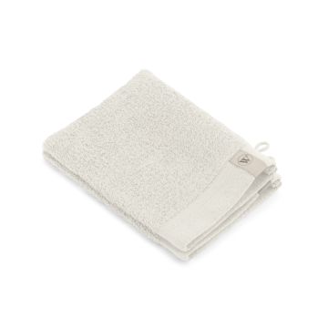 Soft Cotton waschlappen/waschhandschuh 16x21cm kieselgrau (2 stück)