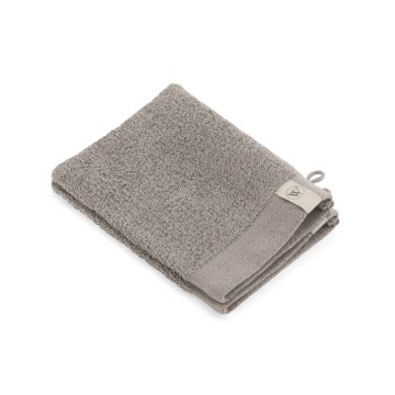 Soft Cotton waschlappen/waschhandschuh 16x21cm taupe (2 stück)