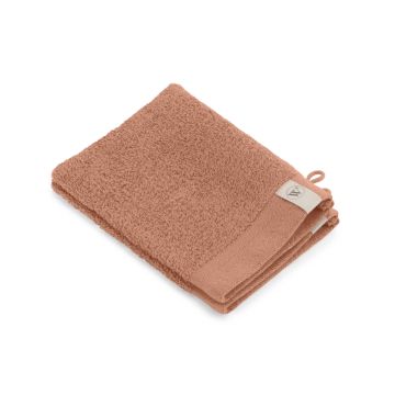 Soft Cotton waschlappen/waschhandschuh 16x21cm terra (2 stück)
