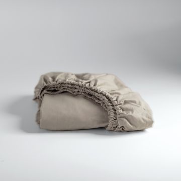 Cinderella Weekend spannbettlaken 180x220cm baumwolle taupe (bis 35cm)