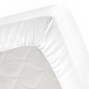Cinderella Sundays spannbettlaken 200x220cm satin weiß (bis 25cm)