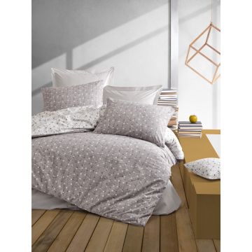 Minimal bettwäsche-set 200x220cm baumwolle renforce mottle nerz